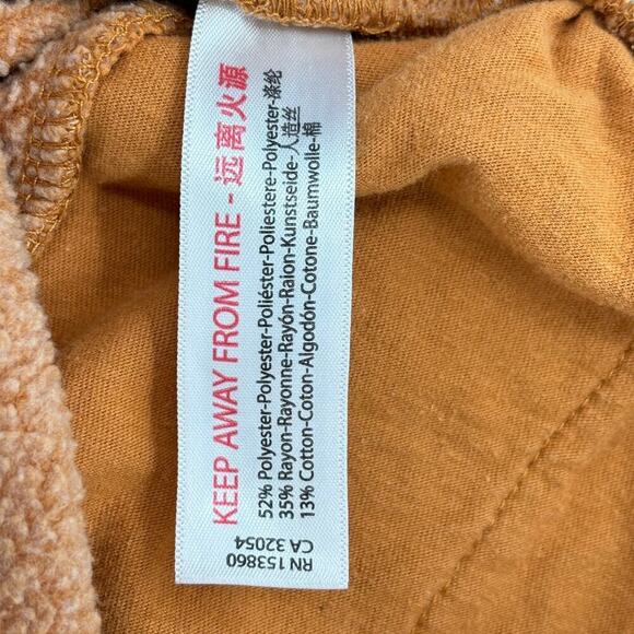 Intimately Free People Lounge Shorts Size S Burnt Orange Pull On Sweat Fleece - Picture 8 of 9